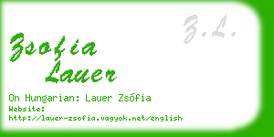 zsofia lauer business card